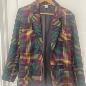 Vintage checkered blazer